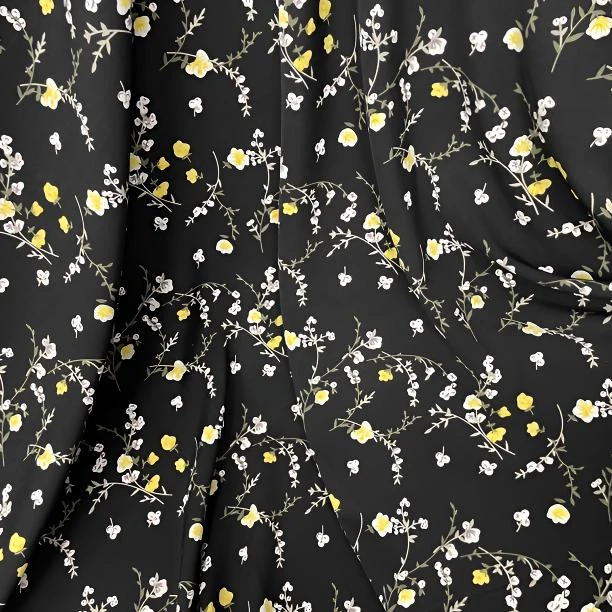 《1米起拍2米包邮》油柑花四面弹女装面料(不支持7天无理由退换)