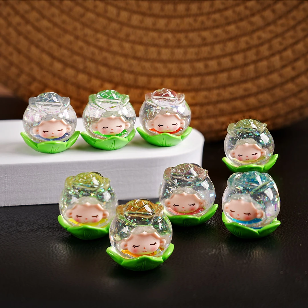 夜光玫瑰花树脂工艺品 手办桌面摆件汽车挂饰diy饰品