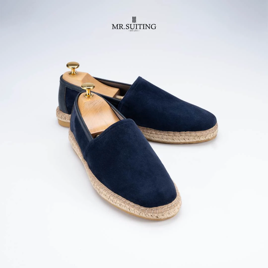 渔夫鞋｜手工黄麻编织绳底蓝色时尚百搭休闲男鞋 MSES018BU