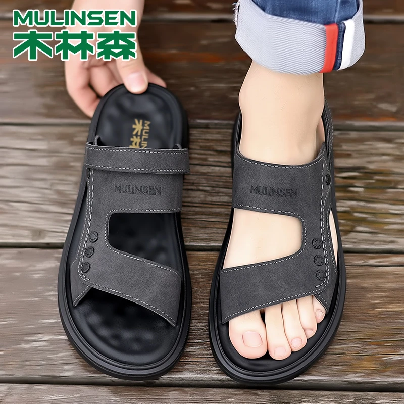 木林森男士凉鞋2025新款夏季运动款高端户外穿凉拖两用沙滩鞋男