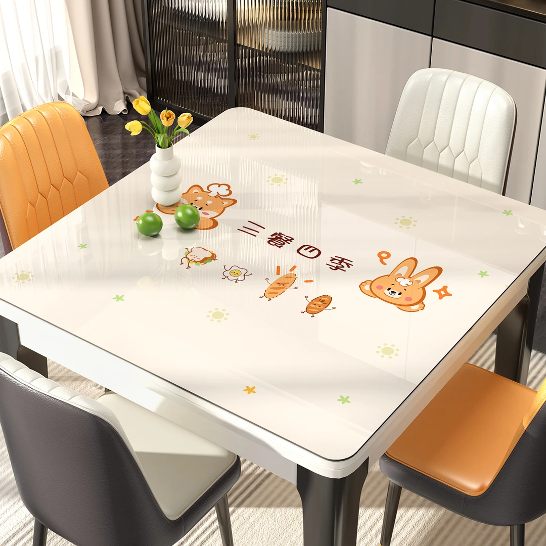桌布防油防水又防烫方桌桌面垫子pvc正方形免洗餐桌垫餐桌桌布