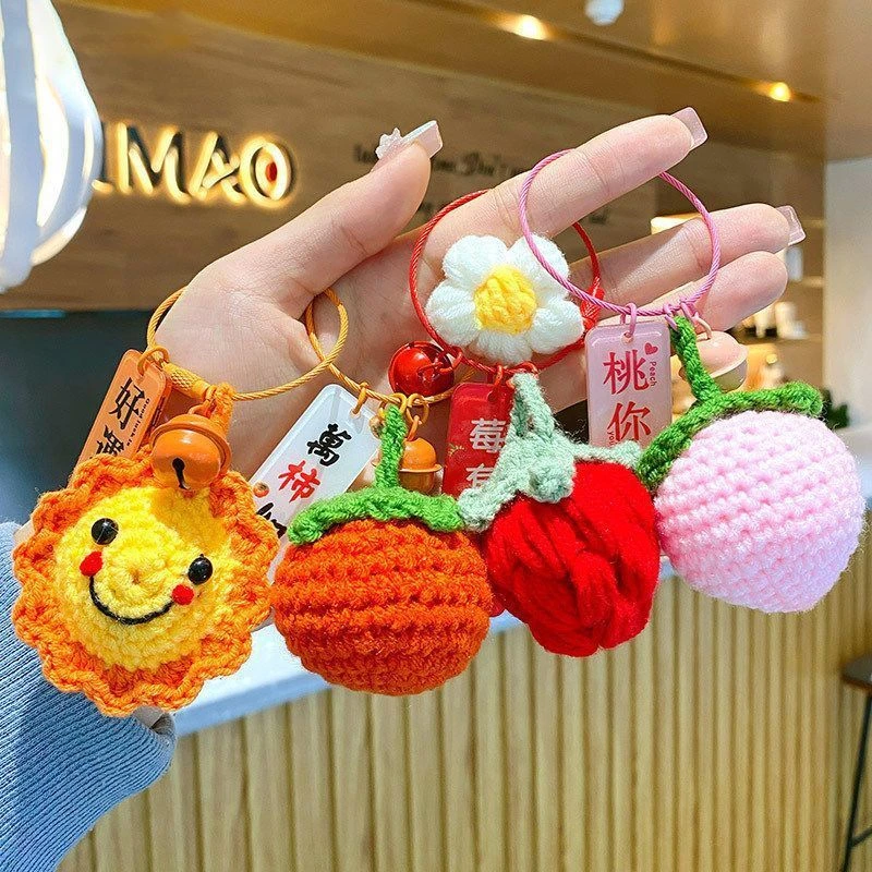 【现场许愿代拆】手工针织挂件钥匙扣手机链编织毛线包包挂饰可爱女