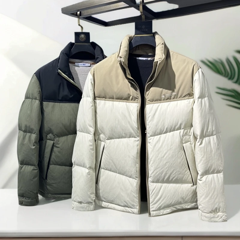 26151男士冬季新款休闲拼接羽绒服