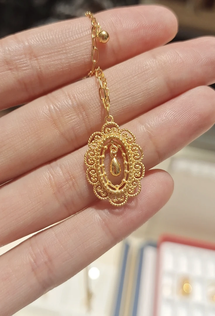 金熹福足金999古典时尚套链