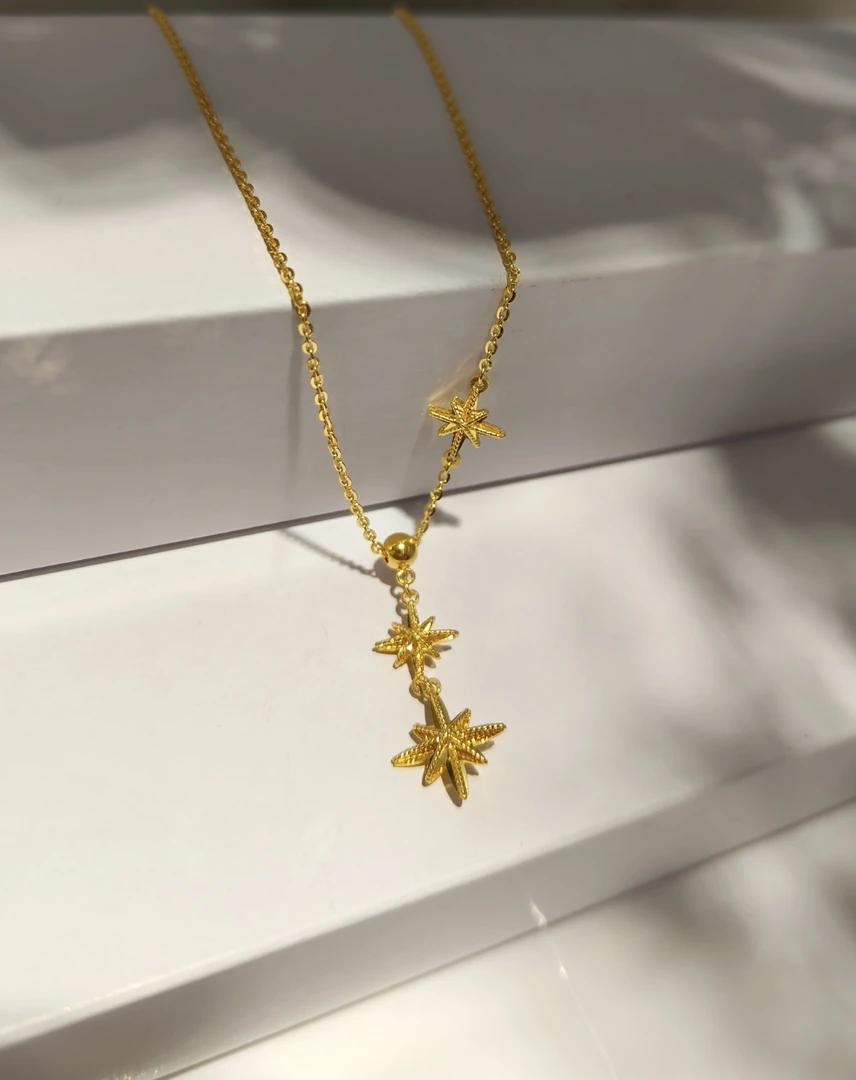 金熹福足金999爆款【八芒星猫眼套链】