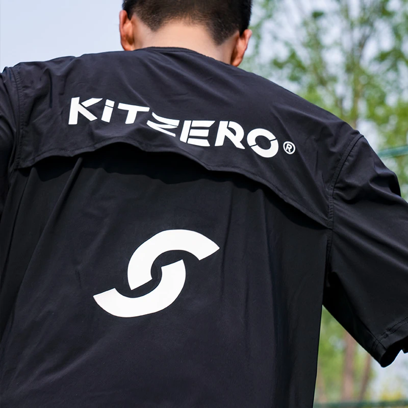 KITZERO运动短袖男士成人足球服户外透气快速干T恤上衣弹力宽松