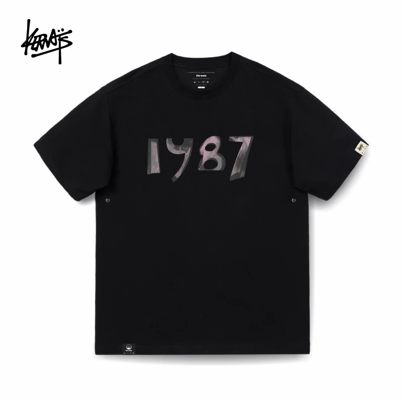 【KERWATS/可维斯品牌】数字印花潮流短袖男女款vibe宽松半袖T恤男