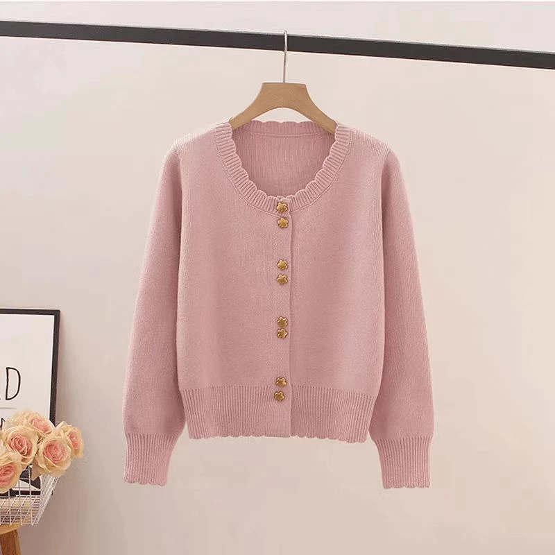 秋冬新款女装气质显瘦长袖针织开衫小香风时尚洋气减龄毛衣外套