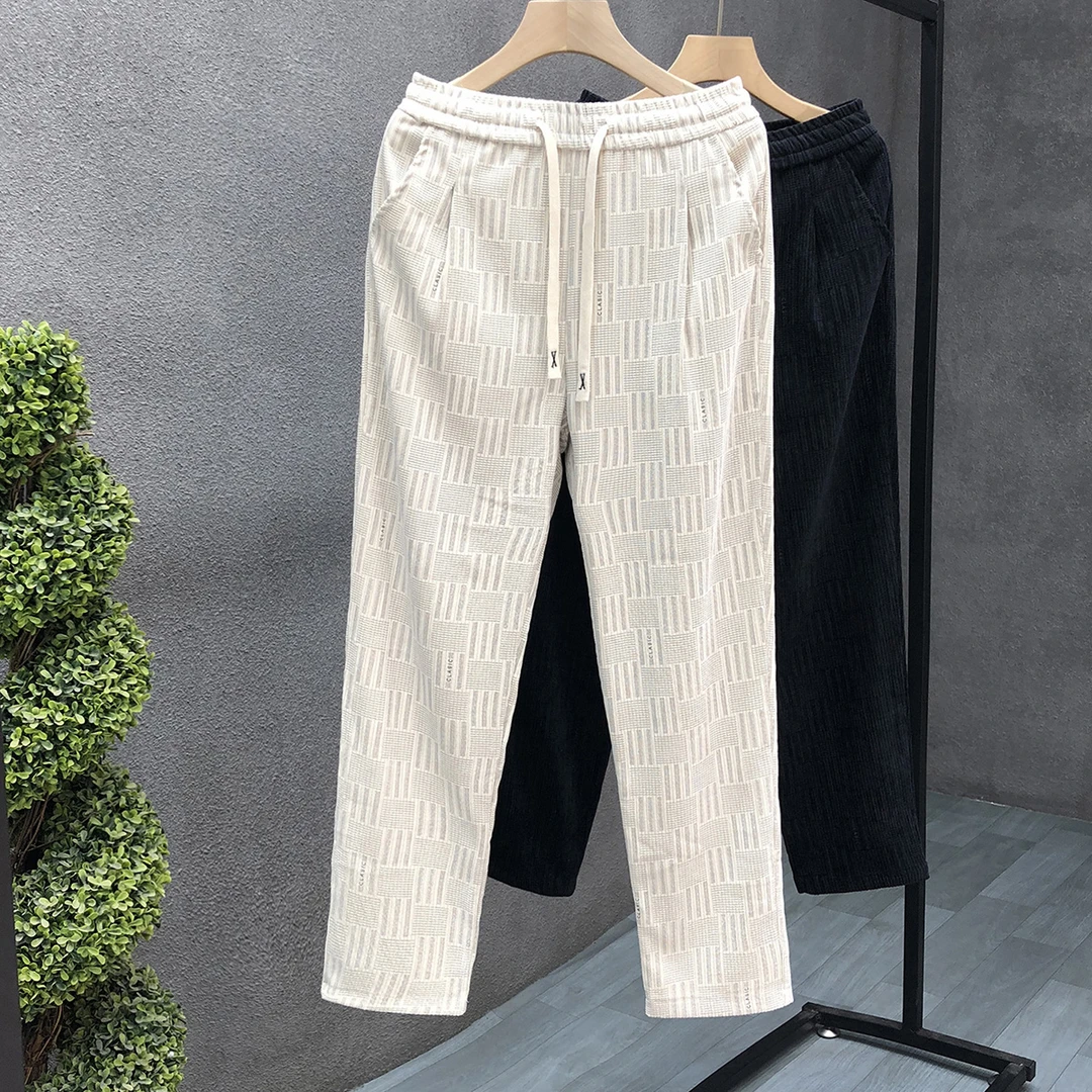 NXVC设计感时尚裤子男款高街直筒青年长裤2024秋季新款百搭休闲裤