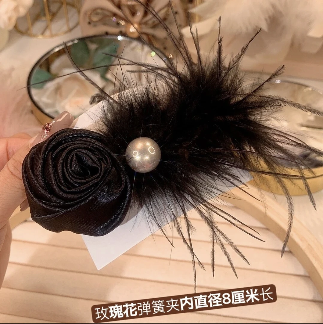 韩版轻奢气质优雅后脑勺弹簧夹顶夹A075