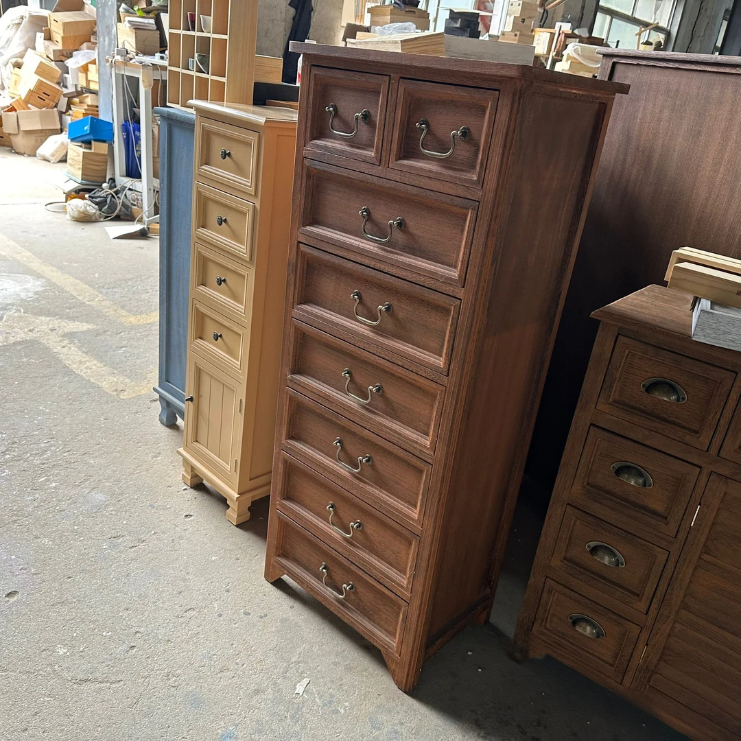 CF1619-7烧色七抽复古收纳柜