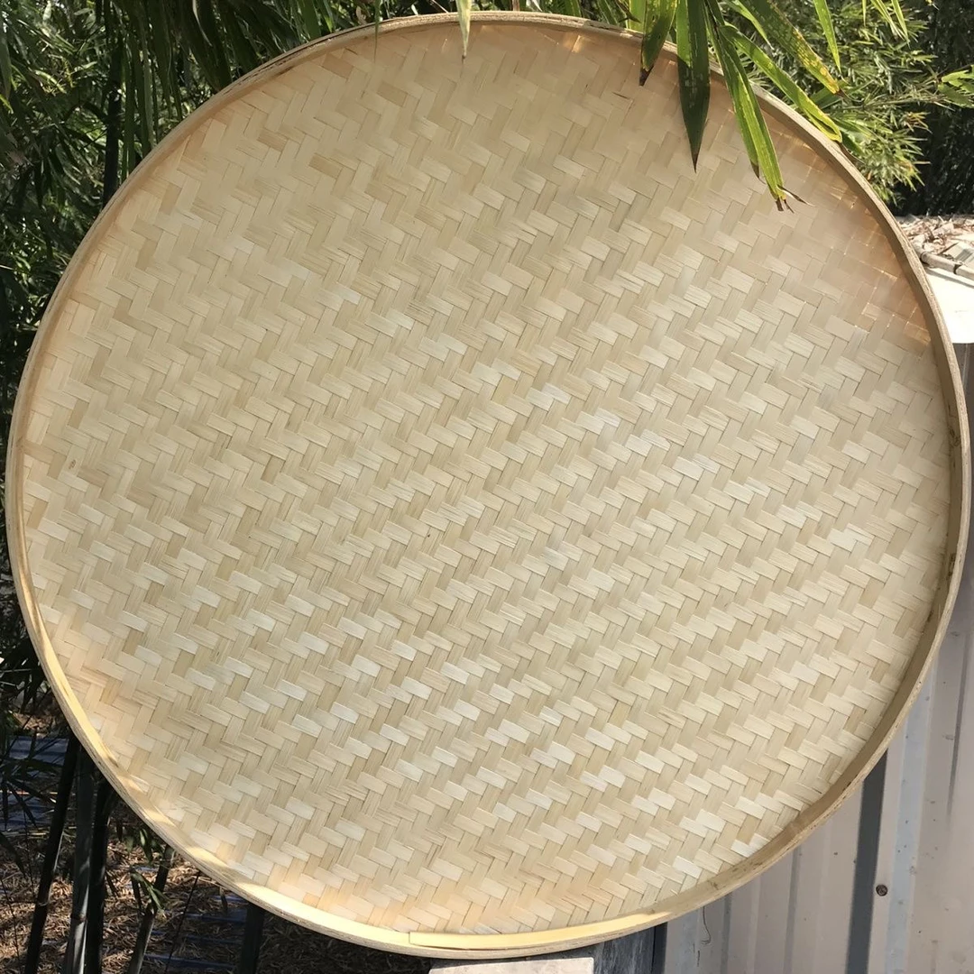 竹编簸箕晾晒筐晒干货网阳台晒菜神器家用食品晾晒篮子网盘筲箕