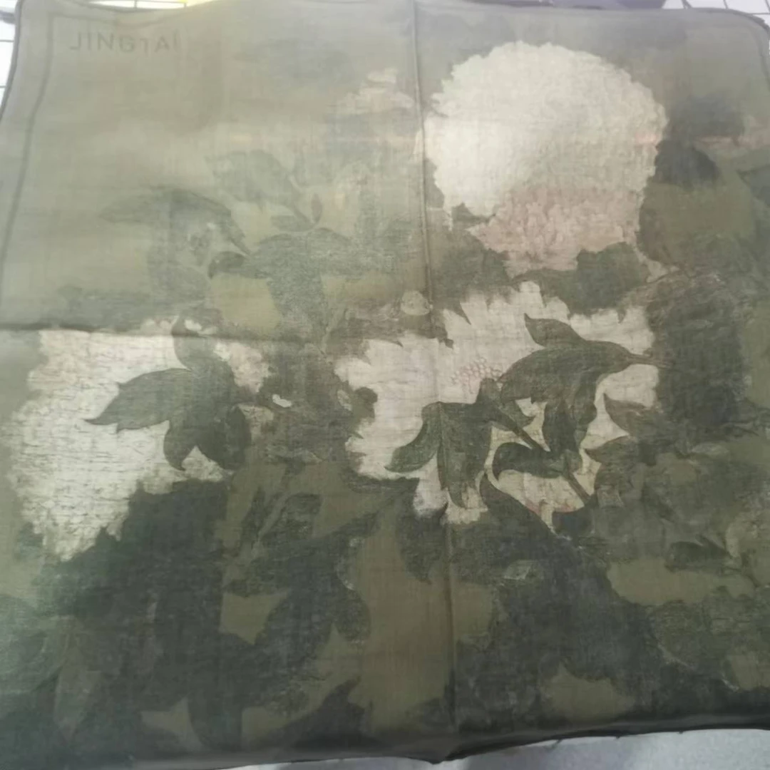 70丝毛方巾-海藻绿  65cm丝巾
