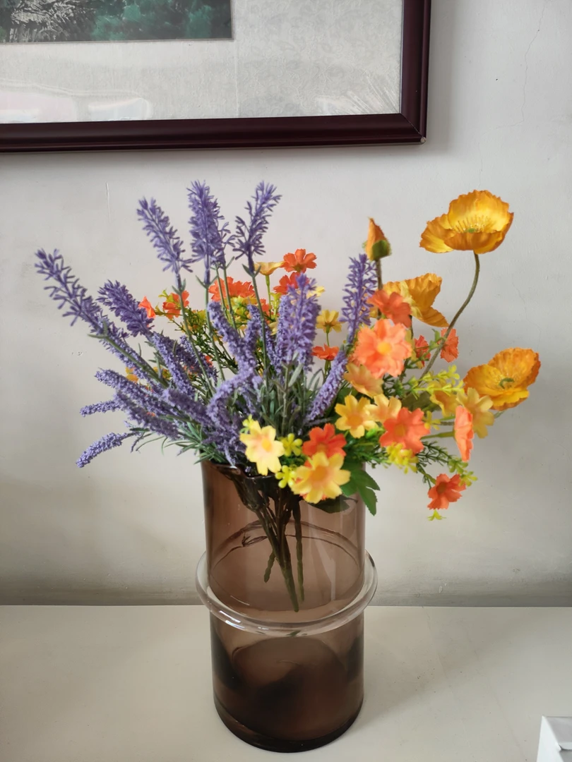 琉璃花瓶棕色摆客厅店面餐厅高级