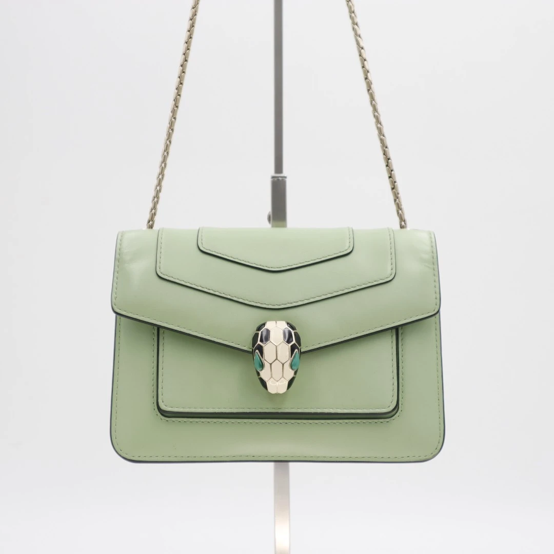 99新 BVLGARI/宝格丽 【晶晶专属】蛇头新款双格小号牛油果/AS1973