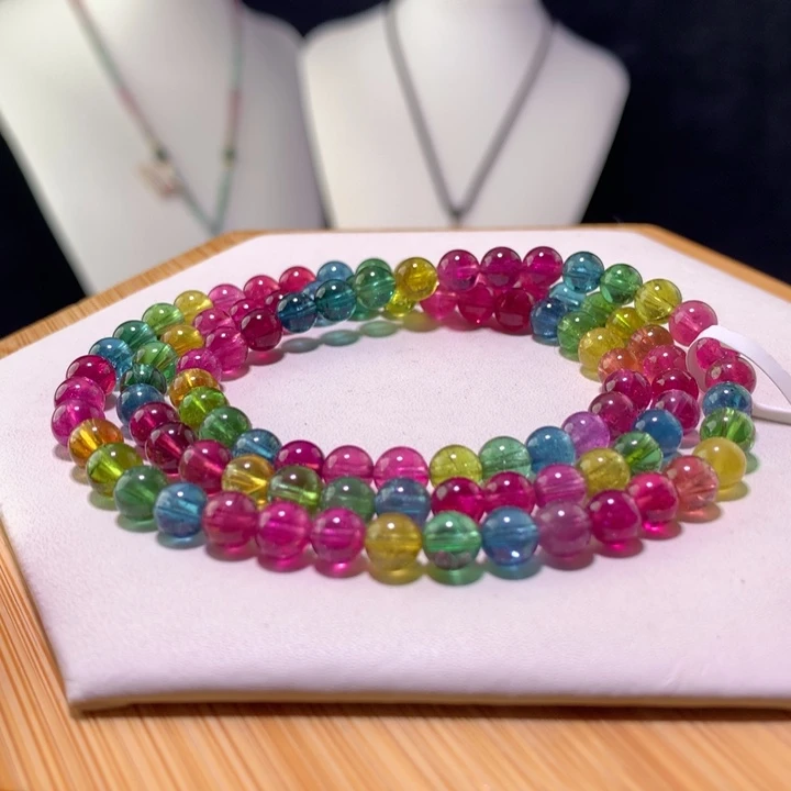 双色碧玺手链未镶嵌