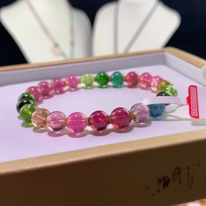 双色碧玺手链未镶嵌