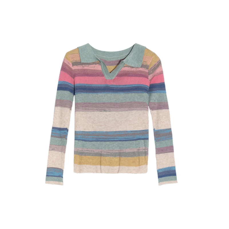 【单件上衣】秋季 孕妇装 彩虹长袖上衣外穿打底 显瘦宽松孕妇装