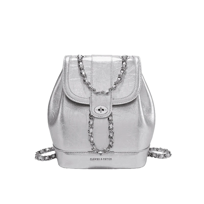 CLEVER&KETCH小香风链条双肩包包女2025新款时尚百搭迷你背包书包