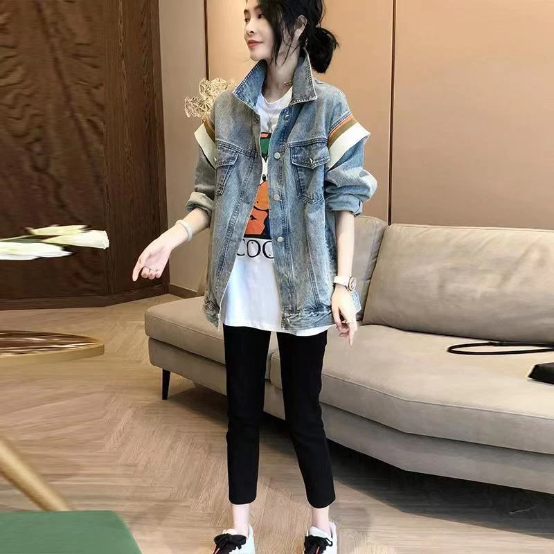 浅蓝色牛仔短外套女高级感小香风时尚上衣春季装2025年新款欧洲站