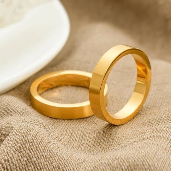 素圈戒指男女对戒百搭哑光情侣指环（单个装）