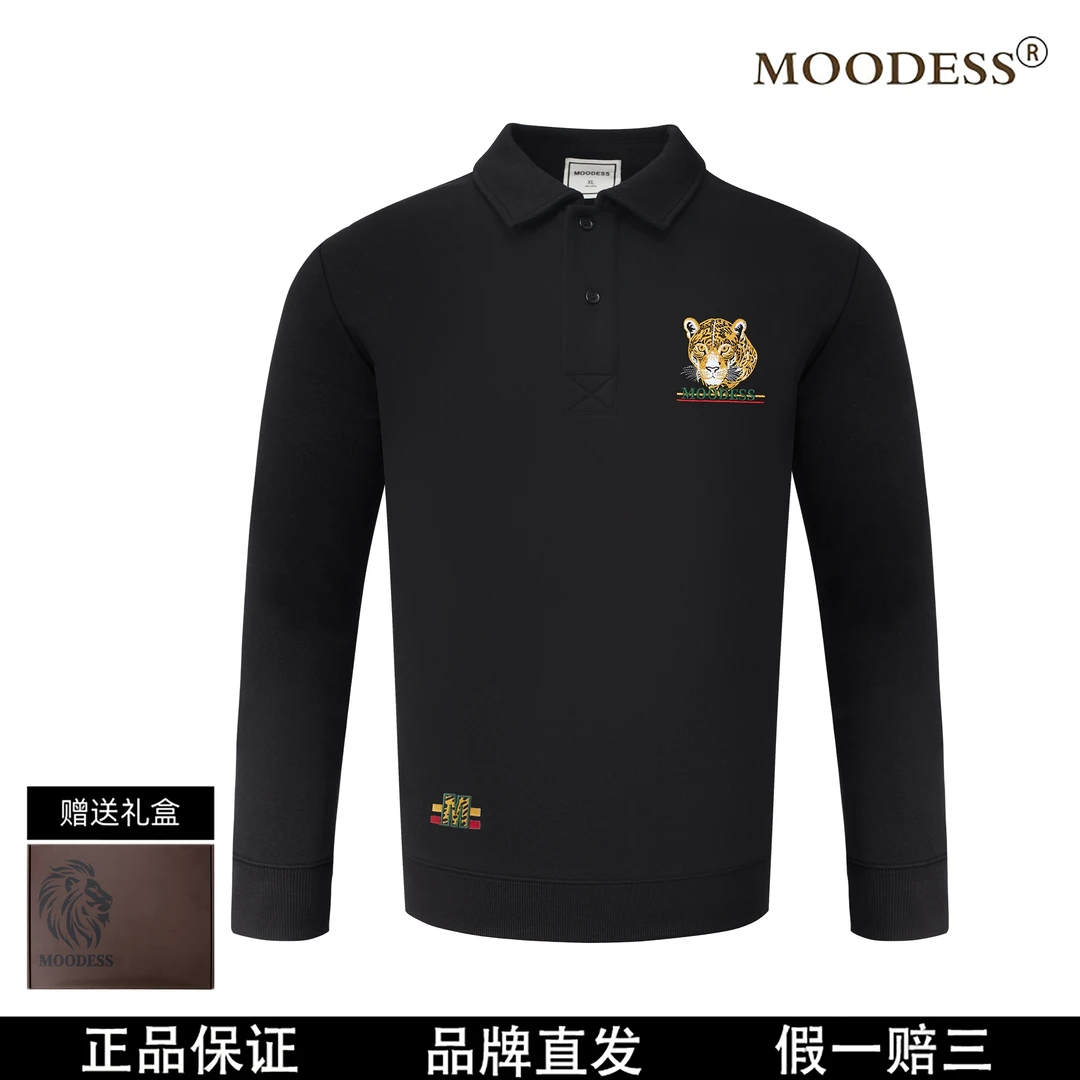 【澳门专柜】MOODESS【金钱豹】高定奢品 重工刺绣 长袖卫衣S