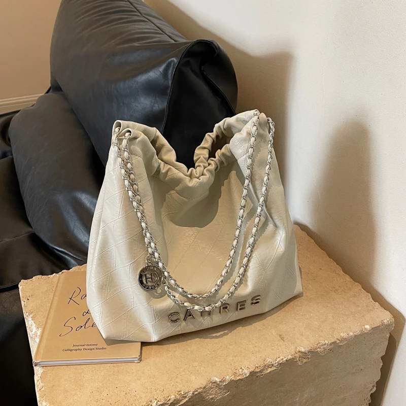 2024新款大容量托特包上课通勤妈咪包单肩垃圾袋大容量腋下10687