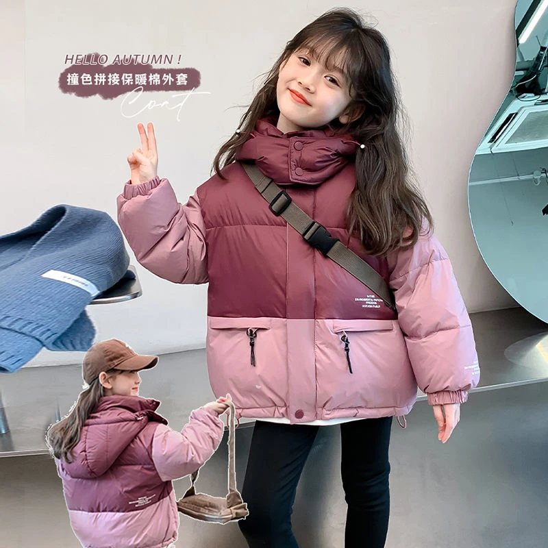 【品牌】女童冬装棉服2023新款童装小女孩面包服加厚棉衣中大儿童