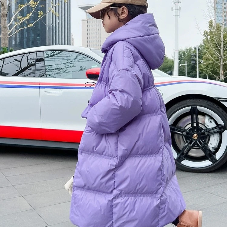 【品牌】女童长款免洗棉服过膝爆款防污防寒棉袄捡漏高档大童棉衣