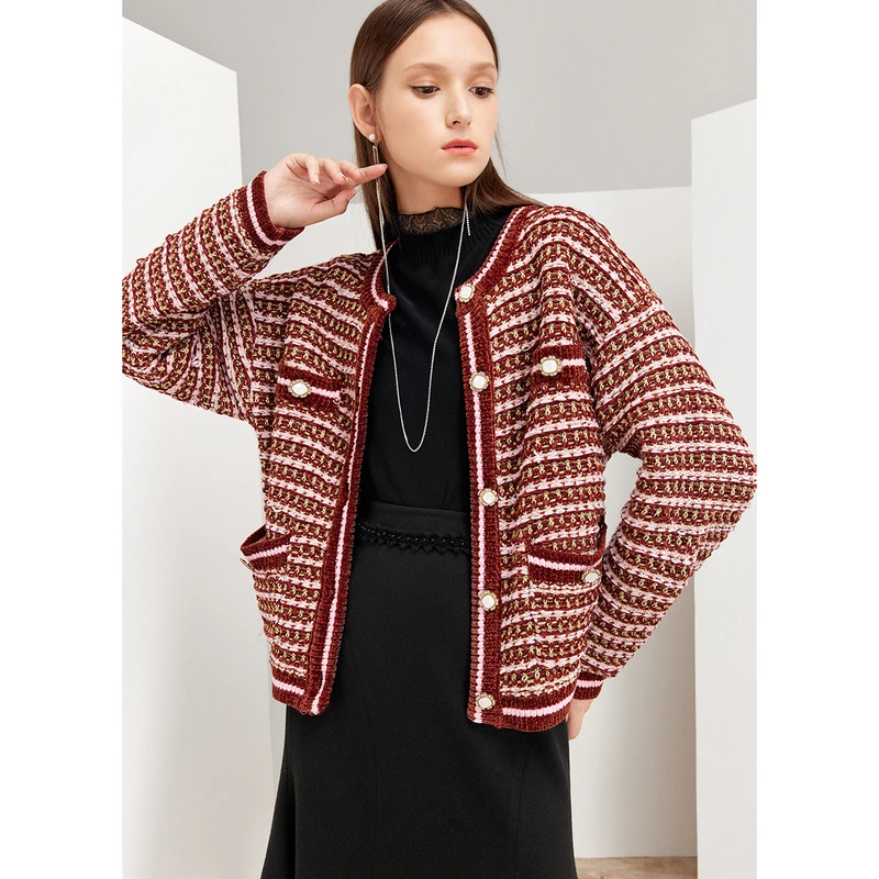 missCOCOON时尚外套冬新款女装气质小香风设计感通勤毛衫