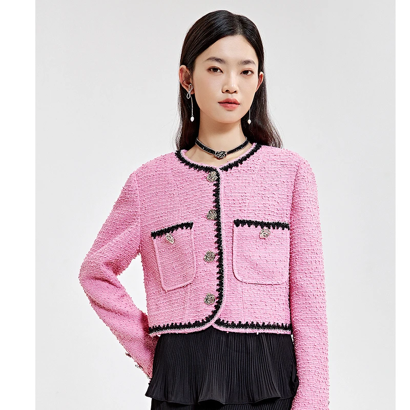 missCOCOON黑暗荣耀妍珍小香风外套春装新款温柔女法式气质