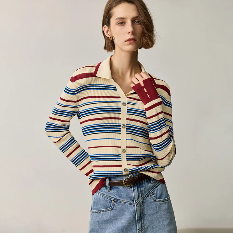 【百城万象专属】LILY2024秋新款女装毛织开衫124349TC941