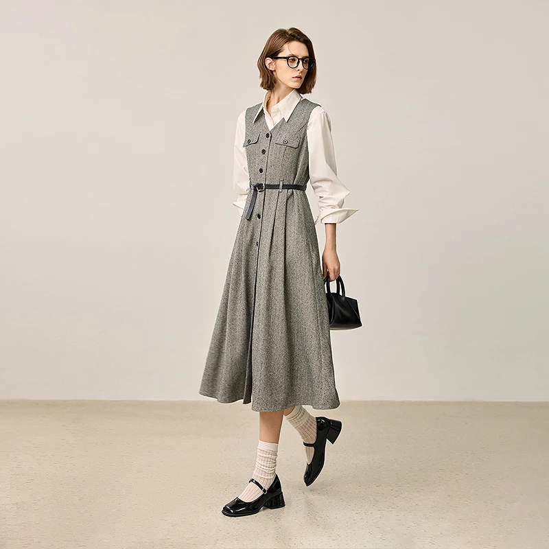 LILY冬新款女装连衣裙124419C7946