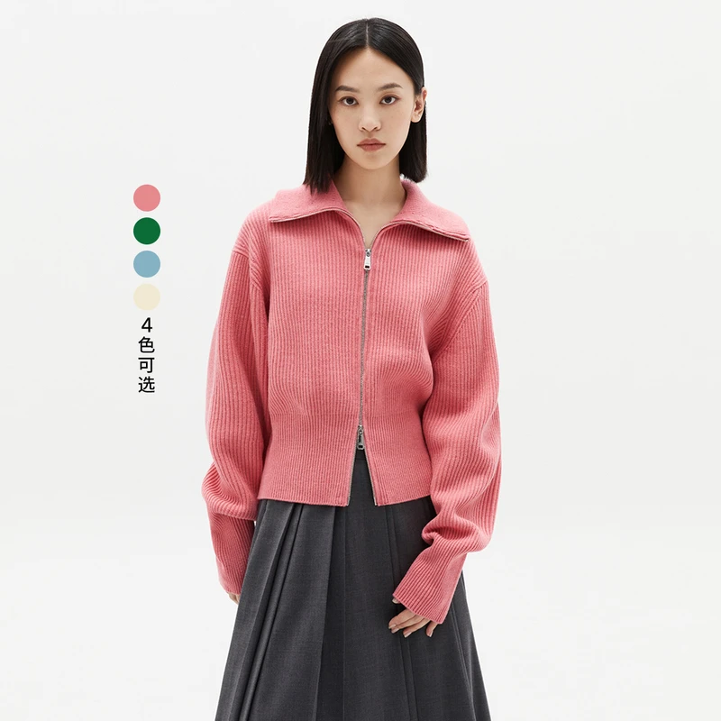 LILY2023冬新款女装毛开衫123420TC331