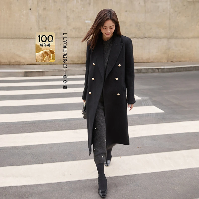 1427LILY2024冬新款女装毛呢外套124409FN978