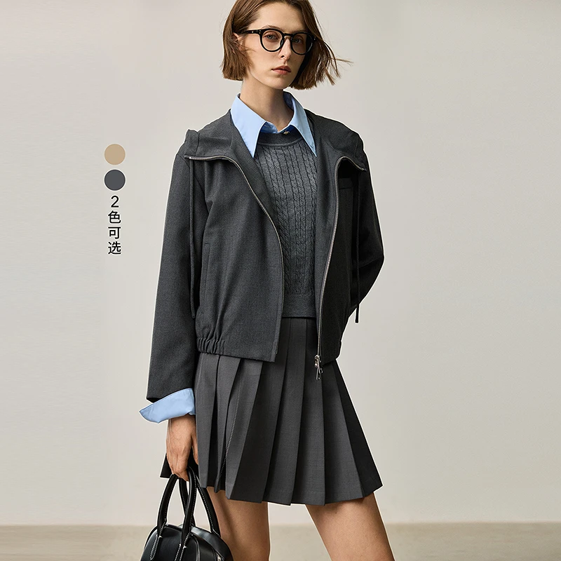 LILY2024秋新款女装短外套124329C3927