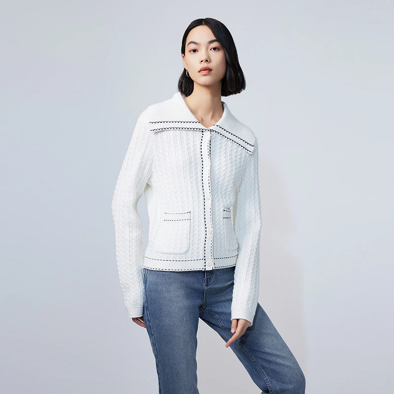 LILY2024春新款女装毛针织衫124149TC949