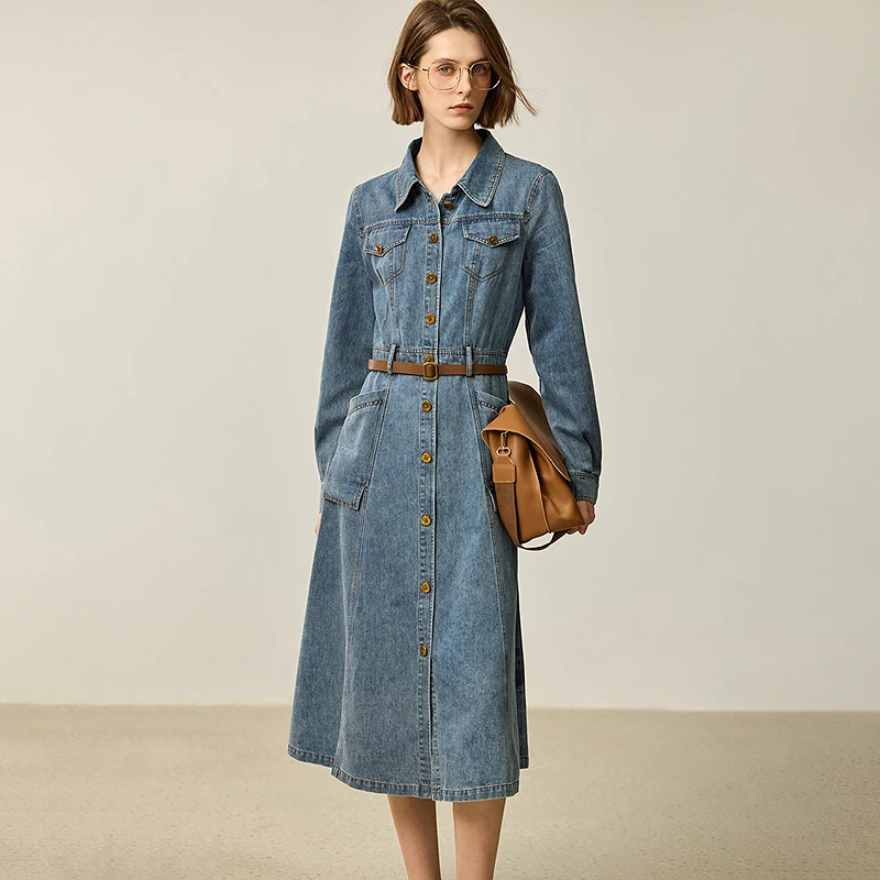 LILY2024秋新款女装连衣裙124359G7988