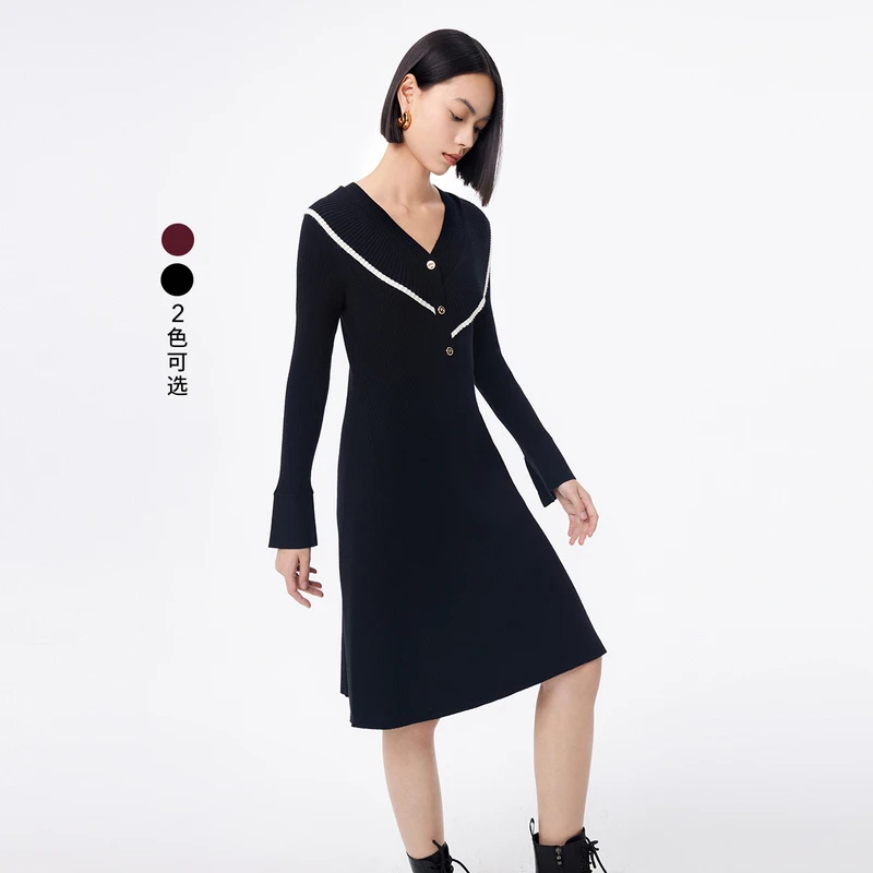 LILY2023冬新款女装连衣裙123429T7911