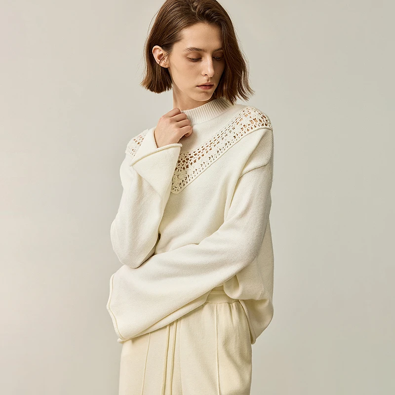 LILY2024冬新款女装毛针织衫124409TK918