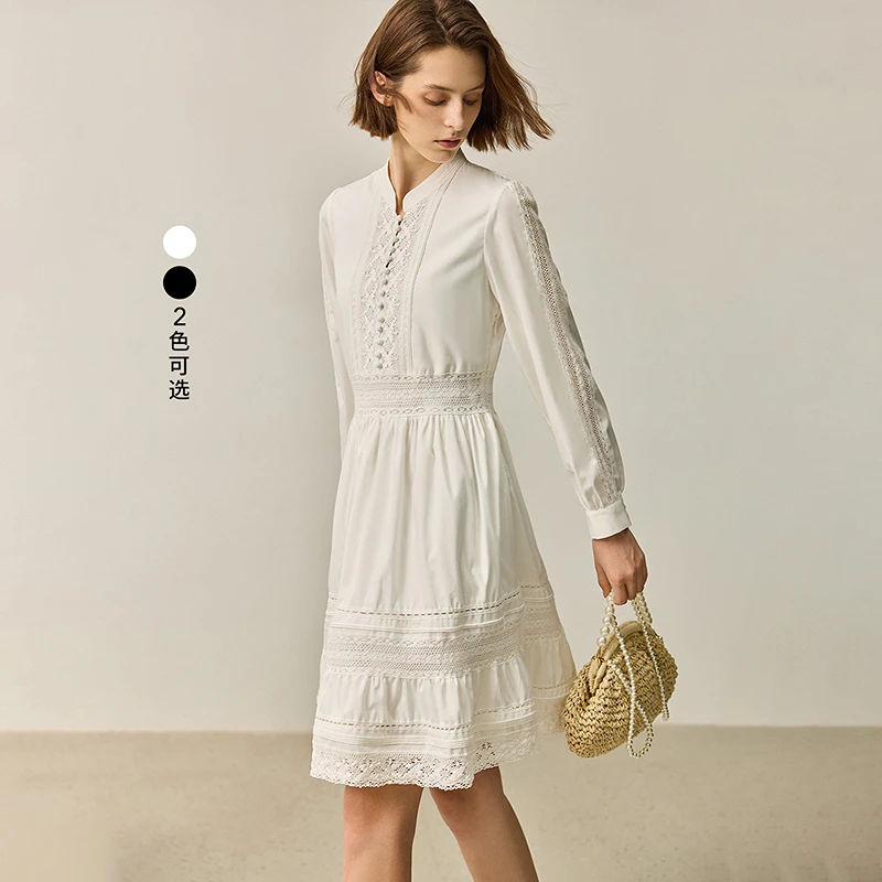 LILY2024秋新款女装连衣裙124319C7977