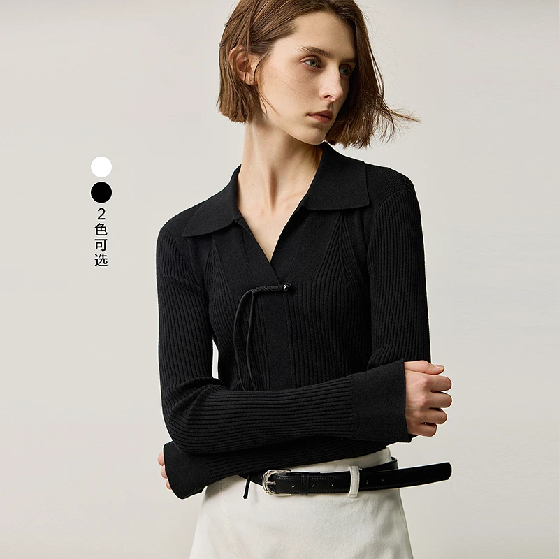 LILY2024秋新款女装毛针织衫124339TK929