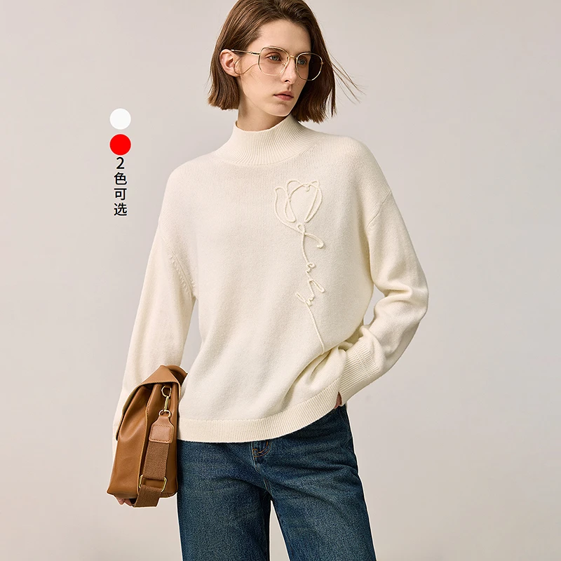 LILY冬新款女装毛针织衫124419TK981