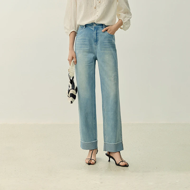 LILY2024秋新款女装牛仔裤124329GJ917