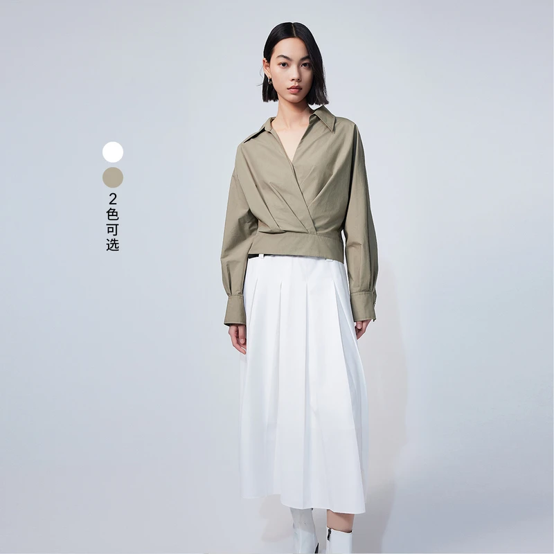 【大叔专属】LILY2024春新款女装蕾丝衫/雪纺衫124139C8902