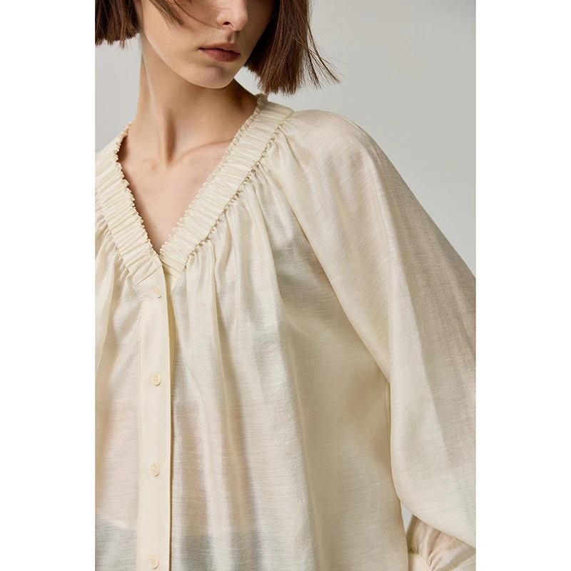 LILY2024秋新款女装衬衫124329C4948