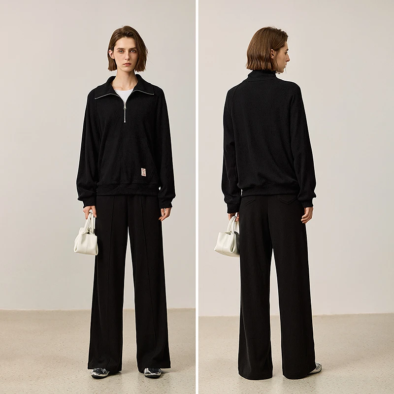 LILY2024冬新款女装卫衣/绒衫124409VW901