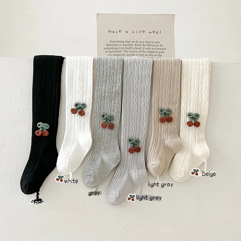 女童连裤袜打底裤春秋季薄款儿童连体袜外穿宝宝秋季卡蝴蝶结中厚