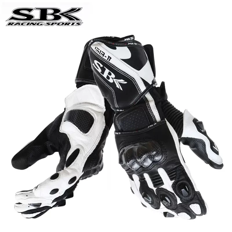 SBK机车手套SB-11赛车防摔防滑手套 四季碳纤维防摔长款手套