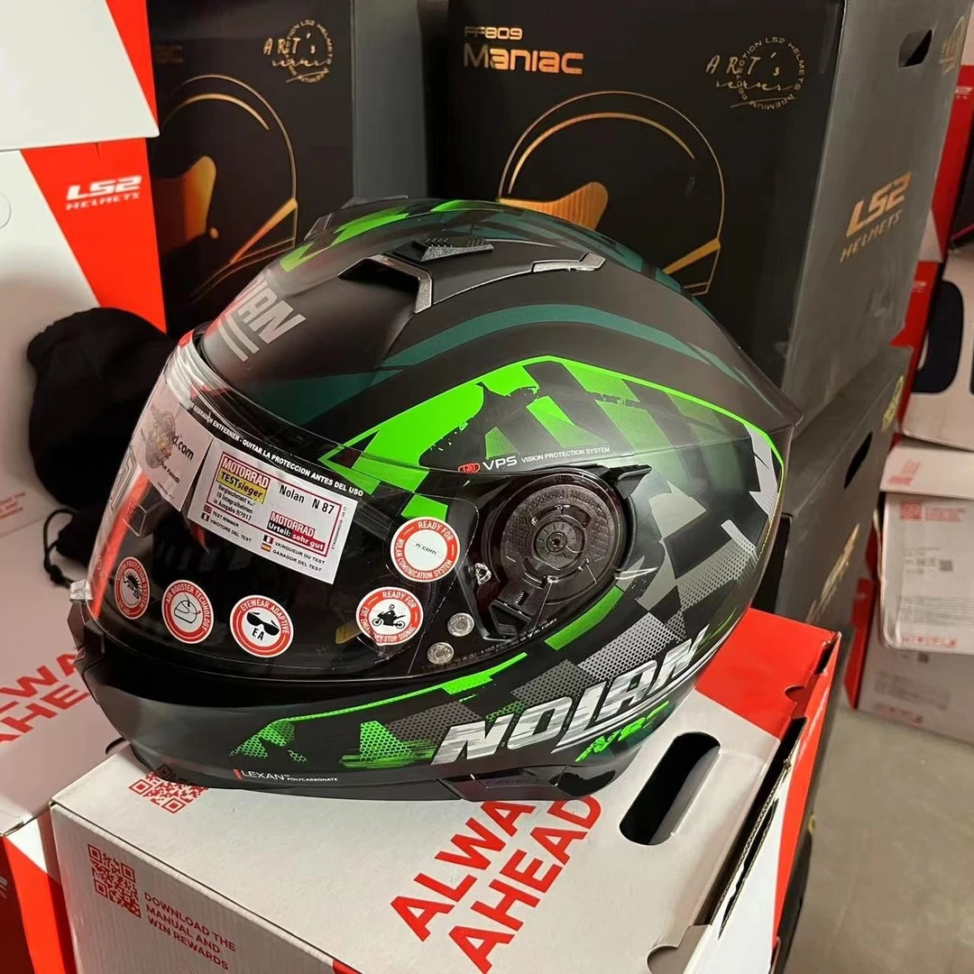 NOLAN意大利进口头盔摩托车全盔双镜片防雾四季赛车男女士N87